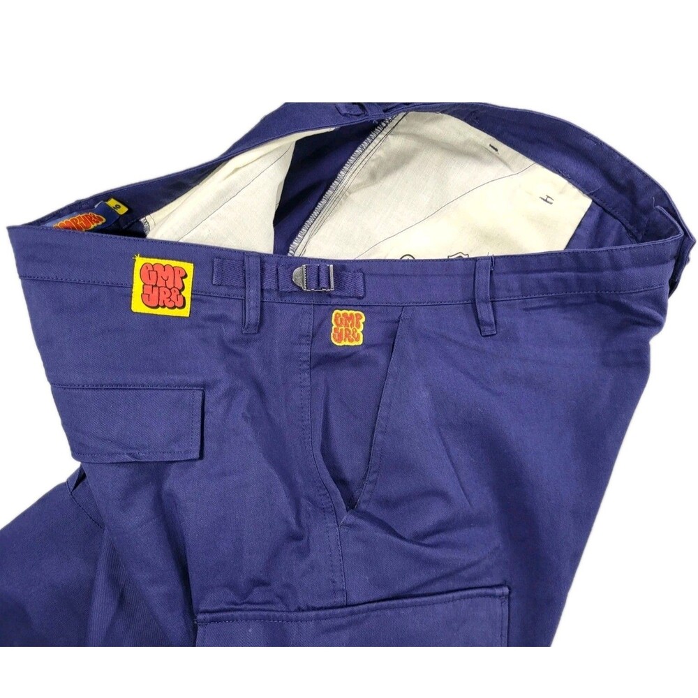 Empyre Relax Cargo Pants Neon Blue Mens Size 40 Baggy Skate 90s Y2K - Picture 4 of 10